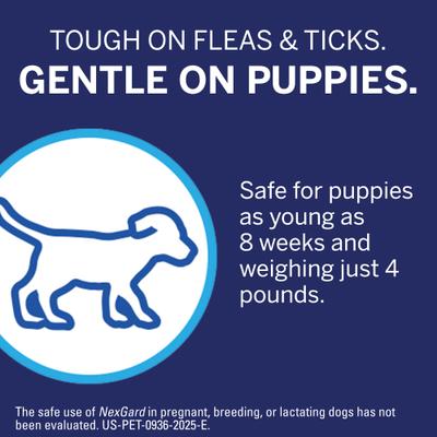 Show full view: NexGard Chewables for Dogs, 10.1-24 lbs, (Blue Box), 6 Chewable Tablets (6-mos. supply) slide 6 of 11