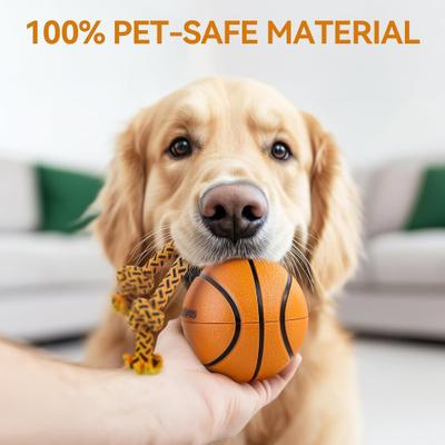 Show full view: allforpaws Interactive Dog Spinning Basket Ball Toy, Brown, 3.5 x 3.5 x 9.8-in slide 7 of 11