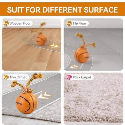 Show full view: allforpaws Interactive Dog Spinning Basket Ball Toy, Brown, 3.5 x 3.5 x 9.8-in slide 5 of 11