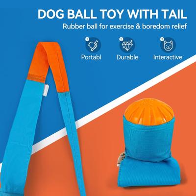 Show full view: allforpaws Wag Play Tail Fetch Squeaky Launcher Dog Toy, Multi-Color, 2.4 x 2.4 x 31.5-in slide 5 of 10