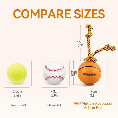 Show full view: allforpaws Interactive Dog Spinning Basket Ball Toy, Brown, 3.5 x 3.5 x 9.8-in slide 8 of 11