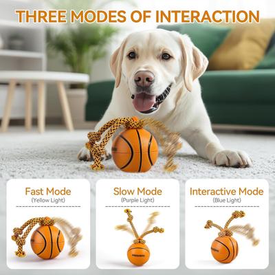 Show full view: allforpaws Interactive Dog Spinning Basket Ball Toy, Brown, 3.5 x 3.5 x 9.8-in slide 4 of 11