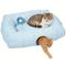 Show in main carousel: Kylinsure 4 Ways Shuttled Peekaboo Cave Donut Cat Tunnel Bed with Cool Mat, X-Large, Blue slide 1 of 10