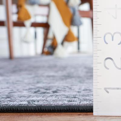 Show full view: SAFAVIEH Tucson Traditional Machine Washable Runner Rug, Black/Gray, 2.5 x 12-ft slide 6 of 9