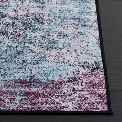 Show full view: SAFAVIEH Tacoma Transitional Abstract Machine Washable Area Rug, Plum/Black, 6 x 6-ft slide 5 of 9