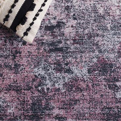 Show full view: SAFAVIEH Tacoma Transitional Abstract Machine Washable Area Rug, Plum/Black, 6 x 6-ft slide 8 of 9