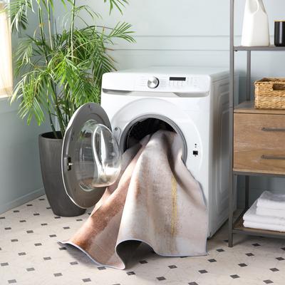 Show full view: SAFAVIEH Tacoma Transitional Abstract Machine Washable Area Rug, Beige/Gold, 4 x 6-ft slide 4 of 10