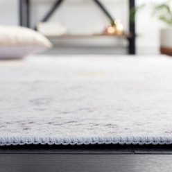 SAFAVIEH Tacoma Transitional Abstract Machine Washable Runner Rug, Gray/Gold, 2.5 x 6-ft slide 2 of 9