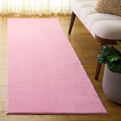 SAFAVIEH Loft Transitional Solid Machine Washable Runner Rug, 2.3 x 6-ft, Pink