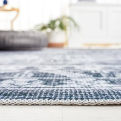 SAFAVIEH Arizona Traditional Machine Washable Area Rug, Gray Green/Ivory, 6 x 6-ft slide 2 of 8