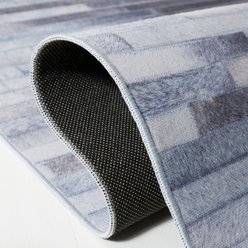 SAFAVIEH Faux Hide Modern Machine Washable Runner Rug, Light Gray/Gray, 2.5 x 6-ft slide 2 of 8