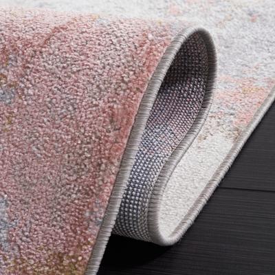 Show full view: SAFAVIEH Bayside Contemporary Abstract Machine Washable Area Rug, Ivory/Gray Pink, 4 x 6-ft slide 7 of 9