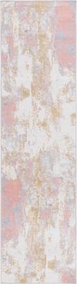 Show full view: SAFAVIEH Bayside Contemporary Abstract Machine Washable Runner Rug, Ivory/Gray Pink, 2.16 x 12-ft slide 3 of 10