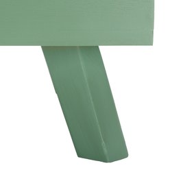 SAFAVIEH Bean Square Wood Cat Bed House, Sage Green slide 2 of 9