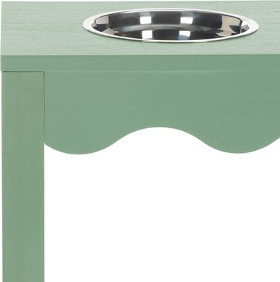 Show full view: SAFAVIEH Lilith Elevated Dog Bowl Feeder, Sage Green slide 8 of 10