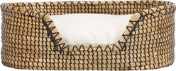 SAFAVIEH Sarge Bolster Dog & Cat Bed with Cushion, Beige/Natural slide 2 of 9