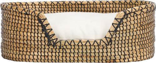 Show full view: SAFAVIEH Sarge Bolster Dog & Cat Bed with Cushion, Beige/Natural slide 2 of 9