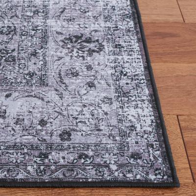 Show full view: SAFAVIEH Tucson Traditional Machine Washable Runner Rug, Black/Gray, 2.5 x 12-ft slide 5 of 9