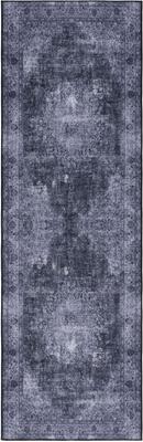 Show full view: SAFAVIEH Tucson Traditional Machine Washable Runner Rug, Black/Gray, 2.5 x 12-ft slide 3 of 9