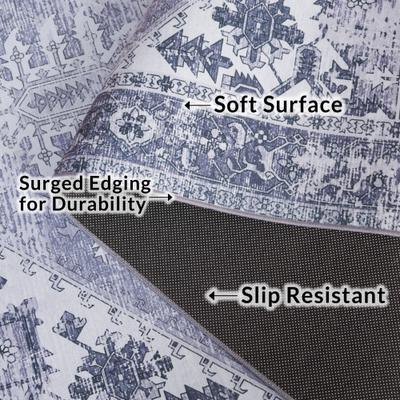 Show full view: SAFAVIEH Tucson Bohemian Machine Washable Area Rug, Gray, 4 x 6-ft slide 7 of 9