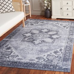 SAFAVIEH Tucson Bohemian Machine Washable Area Rug, Gray, 5 x 8-ft