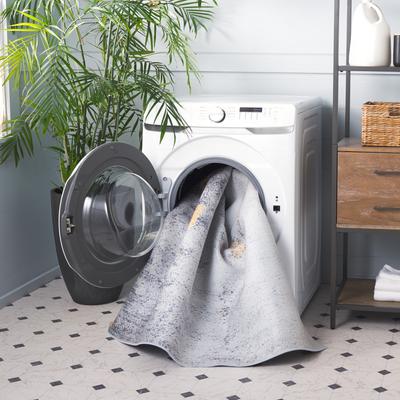 Show full view: SAFAVIEH Tacoma Transitional Abstract Machine Washable Runner Rug, Gray/Gold, 2.5 x 12-ft slide 3 of 9