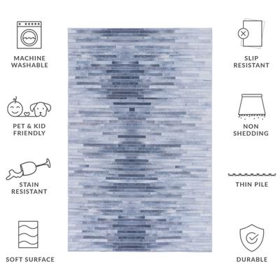 Show full view: SAFAVIEH Faux Hide Modern Machine Washable Area Rug, Light Gray/Gray, 6 x 6-ft slide 8 of 8