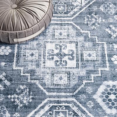 Show full view: SAFAVIEH Arizona Traditional Machine Washable Area Rug, Gray Green/Ivory, 6 x 6-ft slide 7 of 8