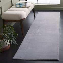 SAFAVIEH Loft Transitional Solid Machine Washable Runner Rug, 2.3 x 6-ft, Gray