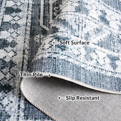 Show full view: SAFAVIEH Arizona Traditional Machine Washable Area Rug, Gray Green/Ivory, 6 x 6-ft slide 6 of 8