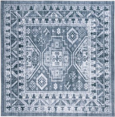 Show full view: SAFAVIEH Arizona Traditional Machine Washable Area Rug, Gray Green/Ivory, 6 x 6-ft slide 2 of 8