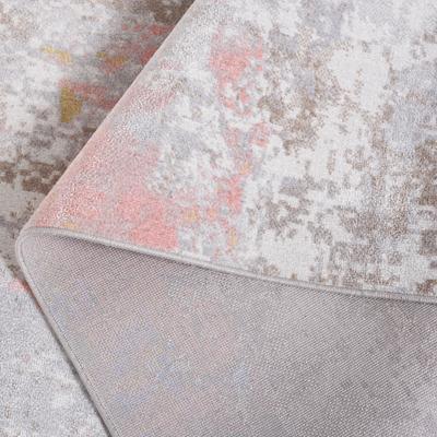 Show full view: SAFAVIEH Bayside Contemporary Abstract Machine Washable Area Rug, Ivory/Gray Pink, 4 x 6-ft slide 8 of 9