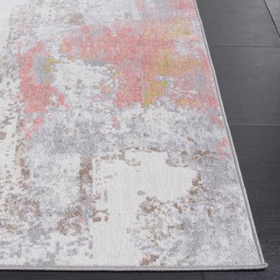 Show full view: SAFAVIEH Bayside Contemporary Abstract Machine Washable Area Rug, Ivory/Gray Pink, 4 x 6-ft slide 5 of 9