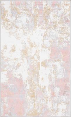 Show full view: SAFAVIEH Bayside Contemporary Abstract Machine Washable Area Rug, Ivory/Gray Pink, 4 x 6-ft slide 2 of 9