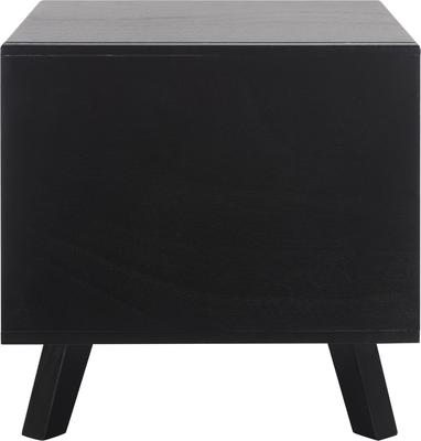 Show full view: SAFAVIEH Bean Square Wood Cat Bed House, Matte Black slide 6 of 9