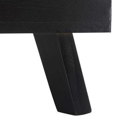 Show full view: SAFAVIEH Bean Square Wood Cat Bed House, Matte Black slide 9 of 9