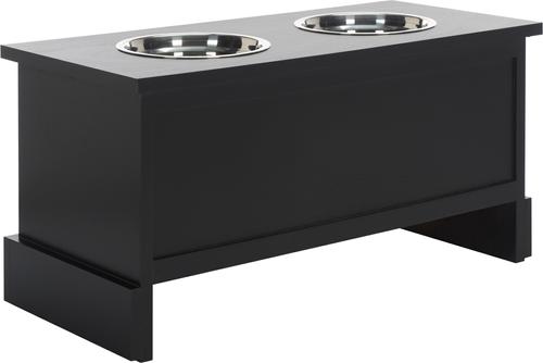 Show full view: SAFAVIEH Boomer Elevated Dog Bowl Feeder with Drawer, Matte Black slide 7 of 9