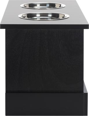 Show full view: SAFAVIEH Boomer Elevated Dog Bowl Feeder with Drawer, Matte Black slide 5 of 9