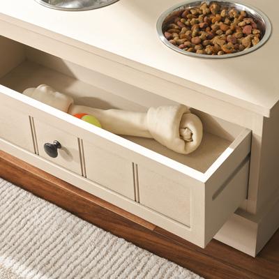Show full view: SAFAVIEH Boomer Elevated Dog Bowl Feeder with Drawer, Natural slide 3 of 9