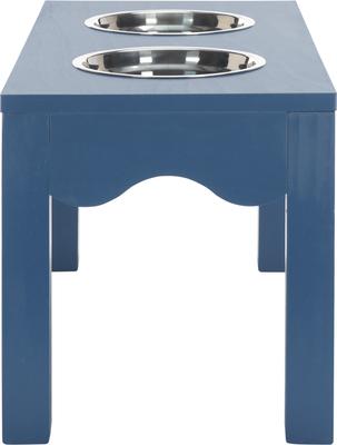 Show full view: SAFAVIEH Lilith Elevated Dog Bowl Feeder, Blue slide 5 of 10