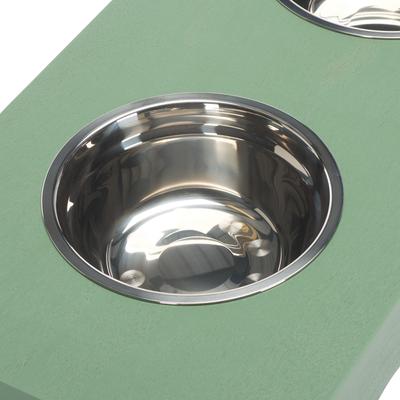 Show full view: SAFAVIEH Lilith Elevated Dog Bowl Feeder, Sage Green slide 9 of 10