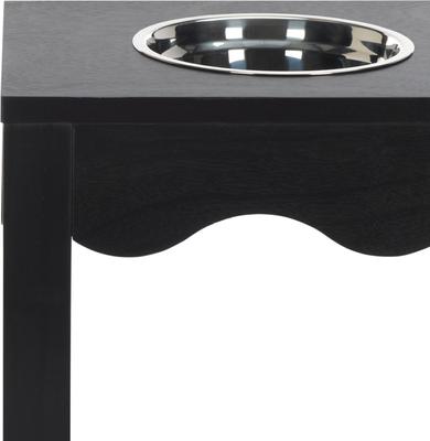 Show full view: SAFAVIEH Lilith Elevated Dog Bowl Feeder, Matte Black slide 7 of 9