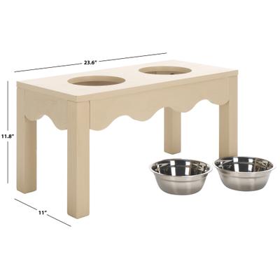 Show full view: SAFAVIEH Lilith Elevated Dog Bowl Feeder, Natural slide 6 of 9