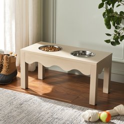 SAFAVIEH Lilith Elevated Dog Bowl Feeder, Natural