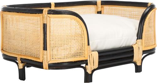 Show full view: SAFAVIEH Timo Rattan Elevated Dog & Cat Bed with Cushion, Beige/Natural slide 3 of 9