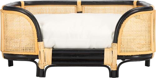 Show full view: SAFAVIEH Timo Rattan Elevated Dog & Cat Bed with Cushion, Beige/Natural slide 2 of 9
