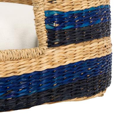 Show full view: SAFAVIEH Elyon Bolster Dog & Cat Bed with Cushion, Beige/Natural slide 9 of 9