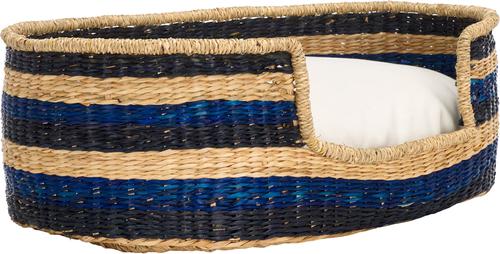 Show full view: SAFAVIEH Elyon Bolster Dog & Cat Bed with Cushion, Beige/Natural slide 3 of 9