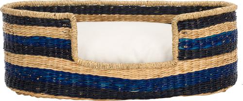 Show full view: SAFAVIEH Elyon Bolster Dog & Cat Bed with Cushion, Beige/Natural slide 2 of 9