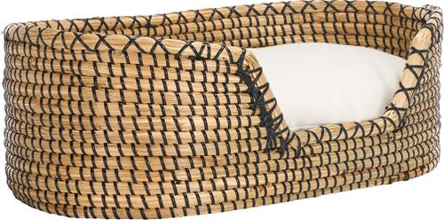 Show full view: SAFAVIEH Sarge Bolster Dog & Cat Bed with Cushion, Beige/Natural slide 3 of 9